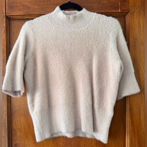 Bailey 44 Blush Short Sleeved Fuzzy Sweater - Medium